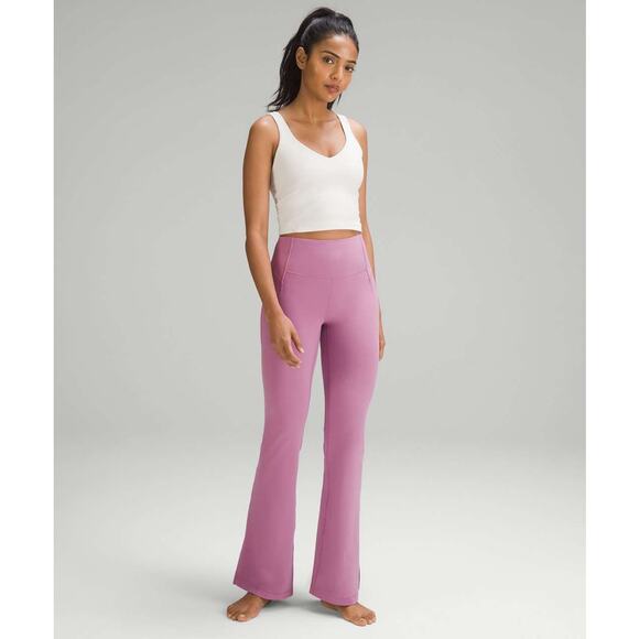 NWOT Lululemon Groove High-Rise Split-Hem Flared Pant Nulu Velvet Dust Size 2 - Picture 3 of 12